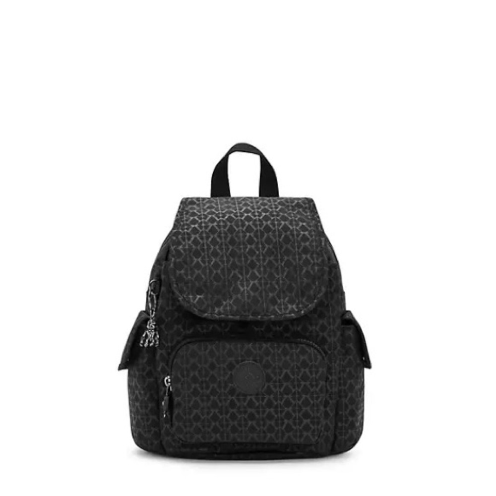 Kipling City Pack Mini Patterned Black Backpack